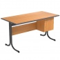 Lehrertisch, 130x65 cm (B/T), 76 cm hoch, Platte: Melamin, PU-Kante, 